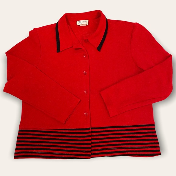 K Studio 90s Vintage Red button Up - Picture 2 of 4